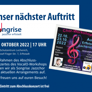 Songrise Jazzchor Auftritt Erftstadt VocalO Workshop